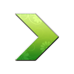 Retro Green Floral Icons Arrows