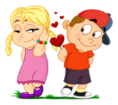 Emoticon - Boy & Girl In love Smiley | Zaazu.