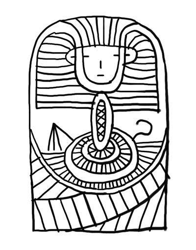 King Tut Coloring Page Queen Cleopatra
