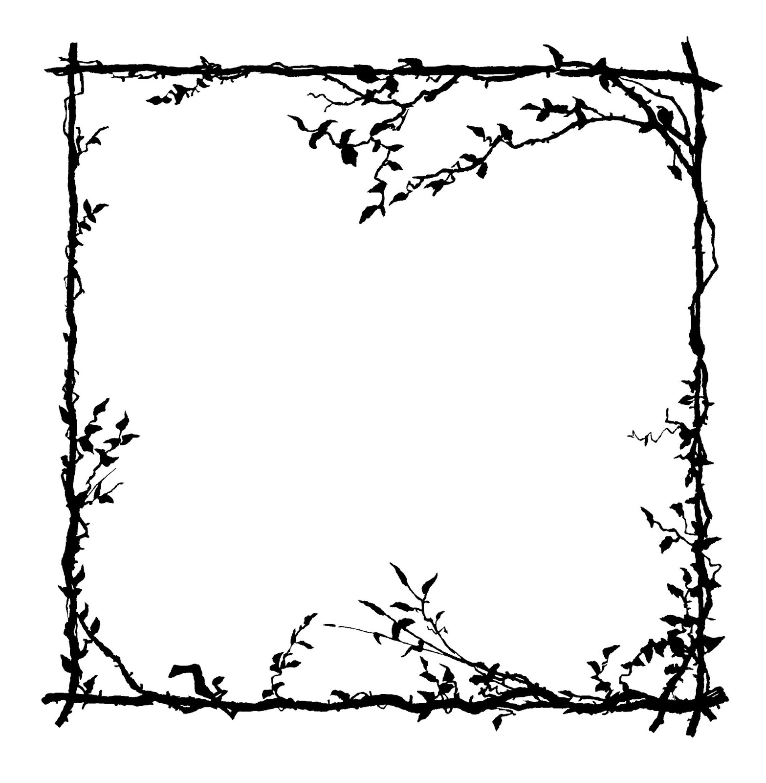 Digital Stamp Design: Free Frame Digital Stamp: Botanical Design ...