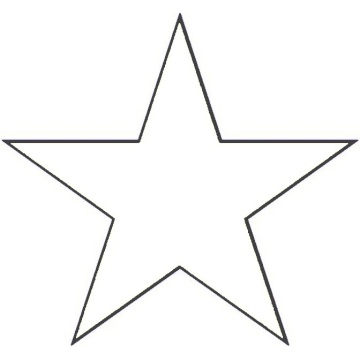 Large Sized Black and White Outline Stars