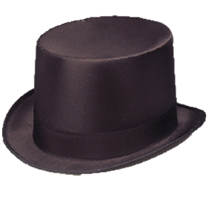 Top Hat Black Permasilk Adult Large - Top Hats - Hats