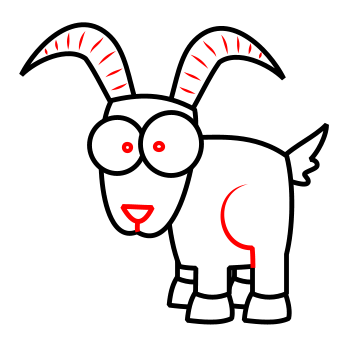 How to draw a goat
