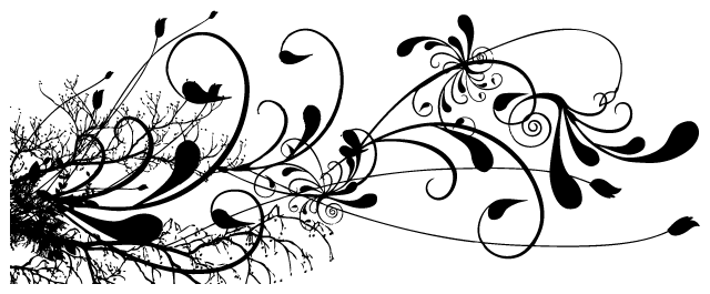Black Floral Swirl Tattoo Design | Tattoobite.com