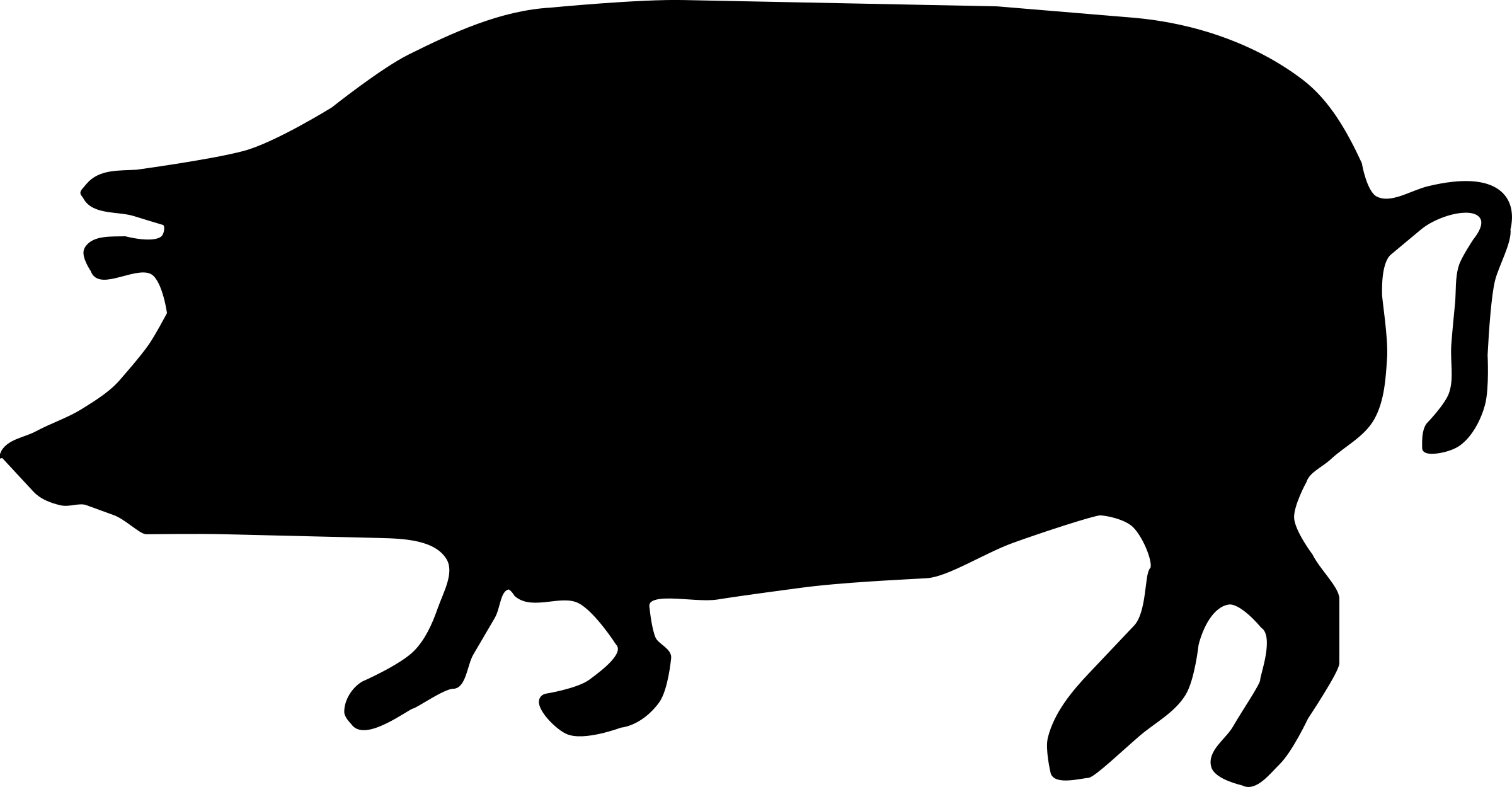 Clipart - Pig silhouette
