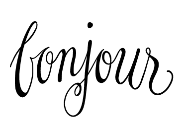 Bonjour Word Clipart