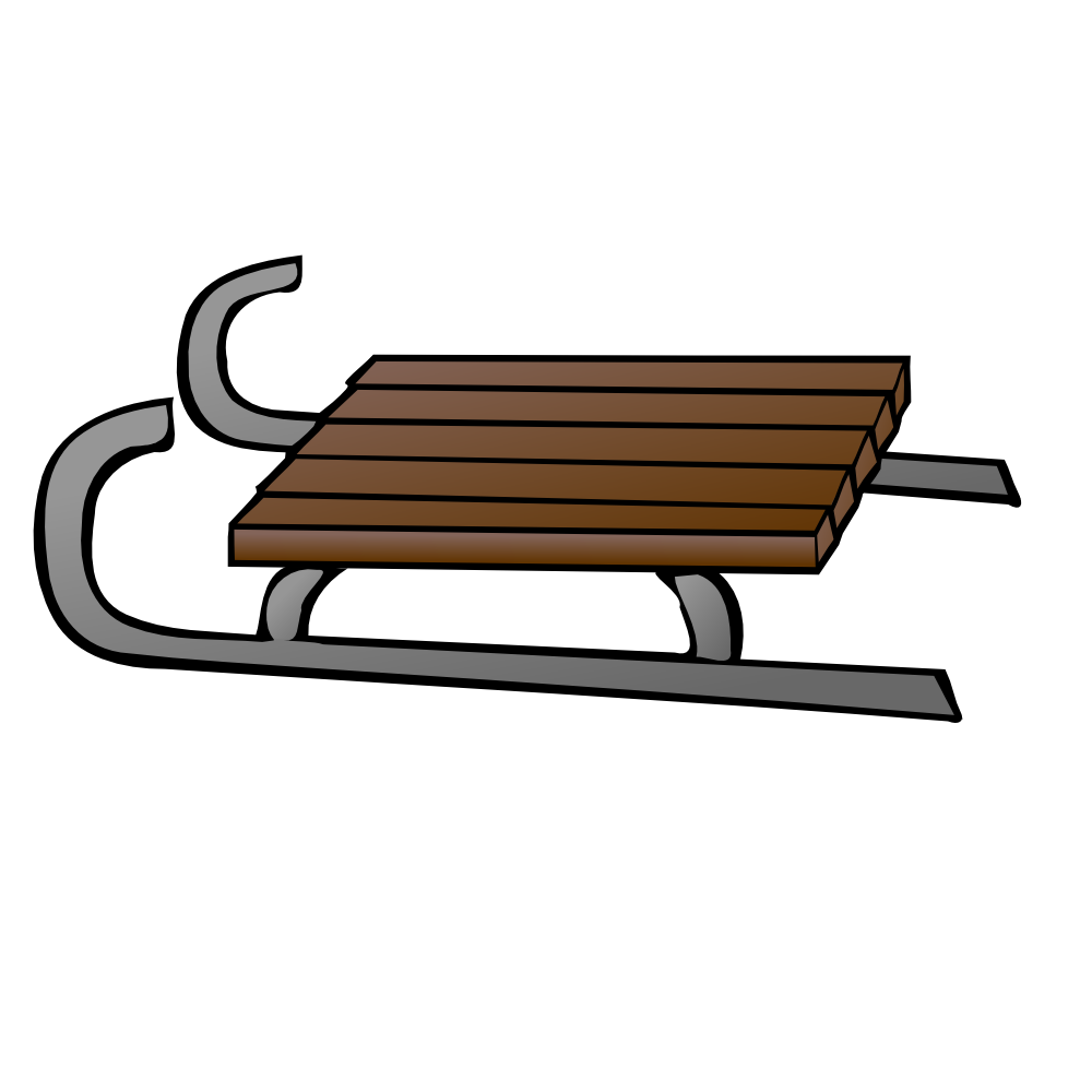 Sled clipart free