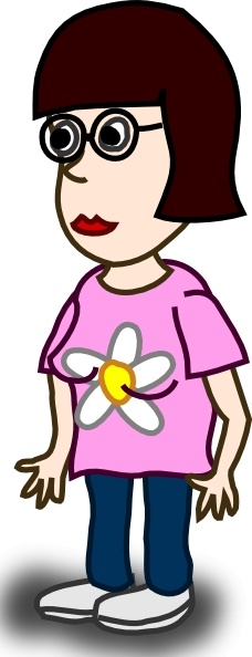 Girl Cartoon Character clip art Free vector in Open office drawing ...