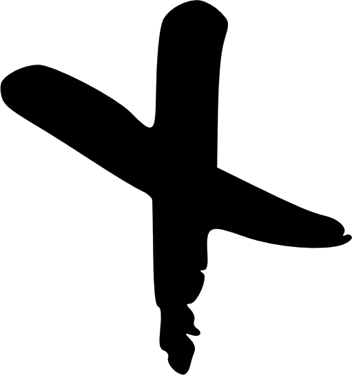 X mark clip art