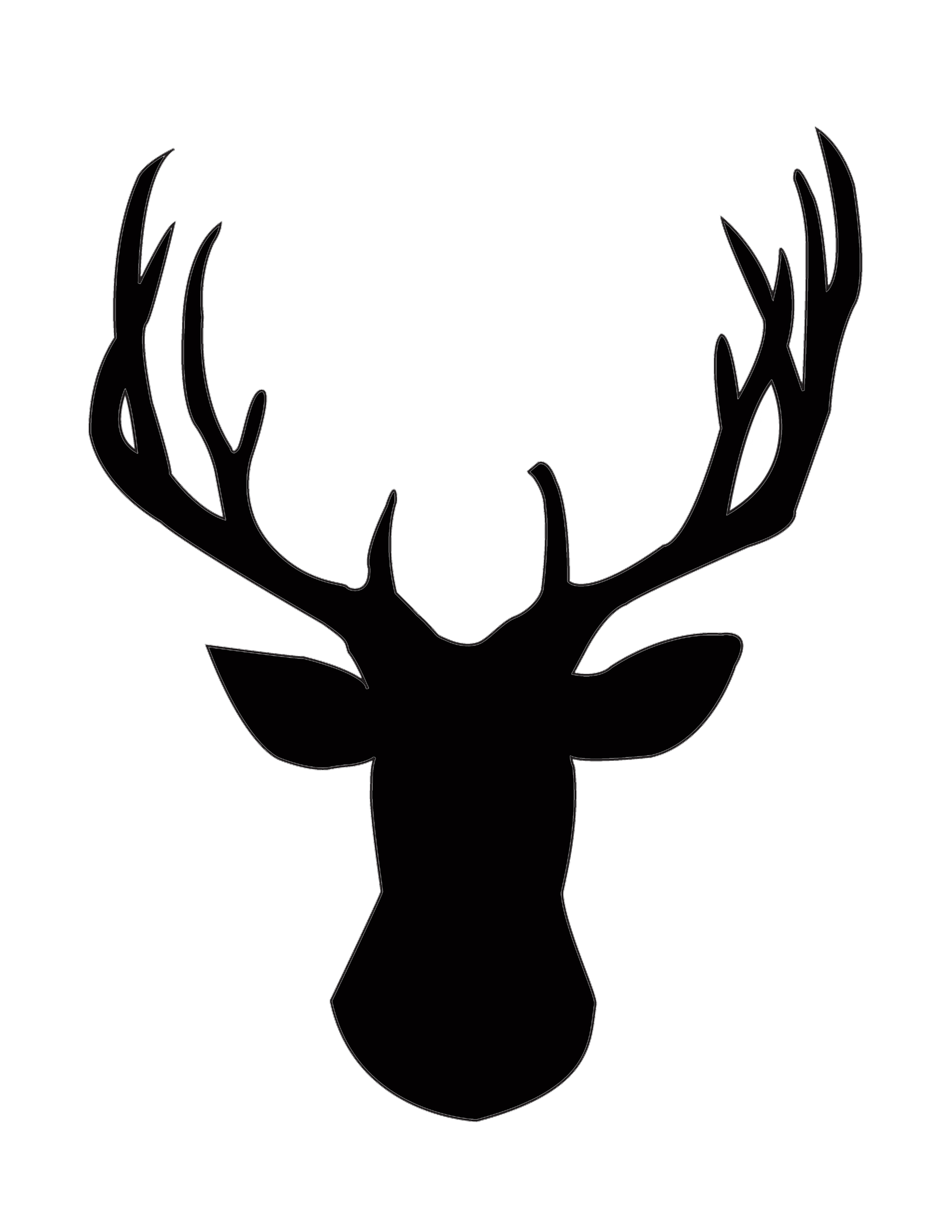 Gold deer head clipart