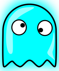 Blue ghost pac man clipart