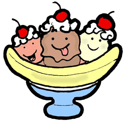 Banana split clip art