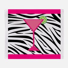 Pink Zebra Throw Blankets, Pink Zebra Fleece Blankets, Stadium ...