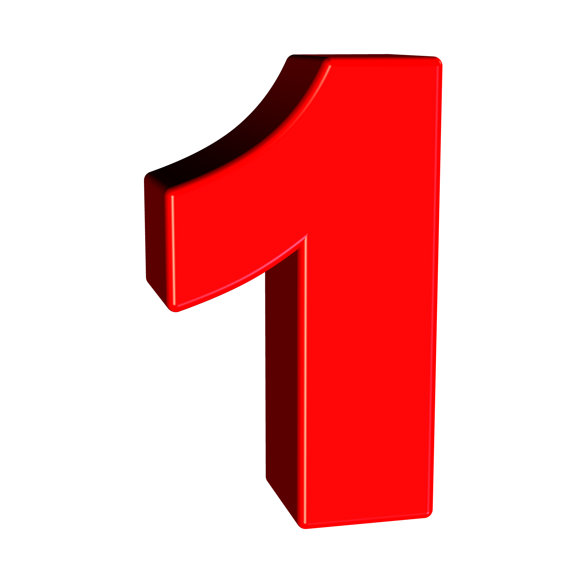 Red Number 1 - Free Public Domain Stock Photo