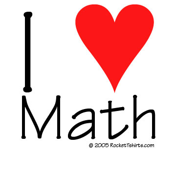 I Love Math! T-Shirt by RocketTshirts.com