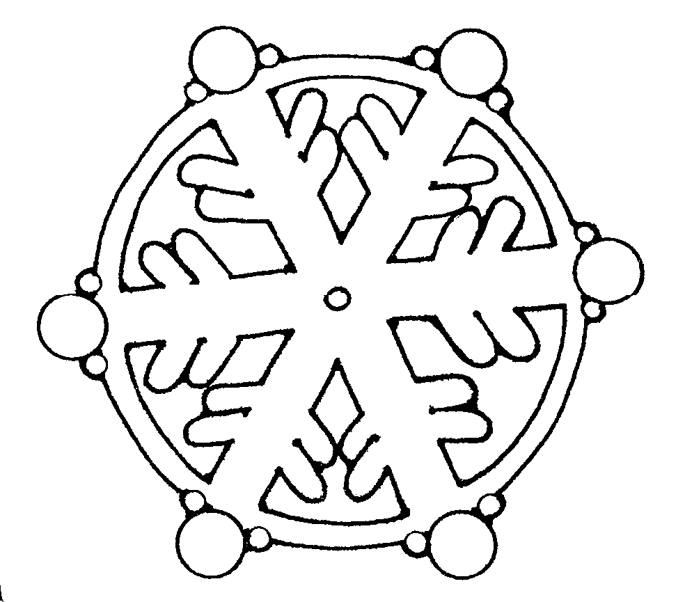 Snowflakes Clip Art Black And White