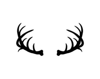 Deer Antlers Clipart Black And White - Free ...