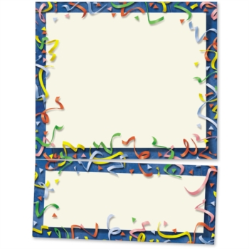 Confetti Border Letter Certificate | Idea Art