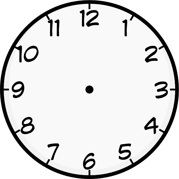 Blank Clock Clipart - Tumundografico