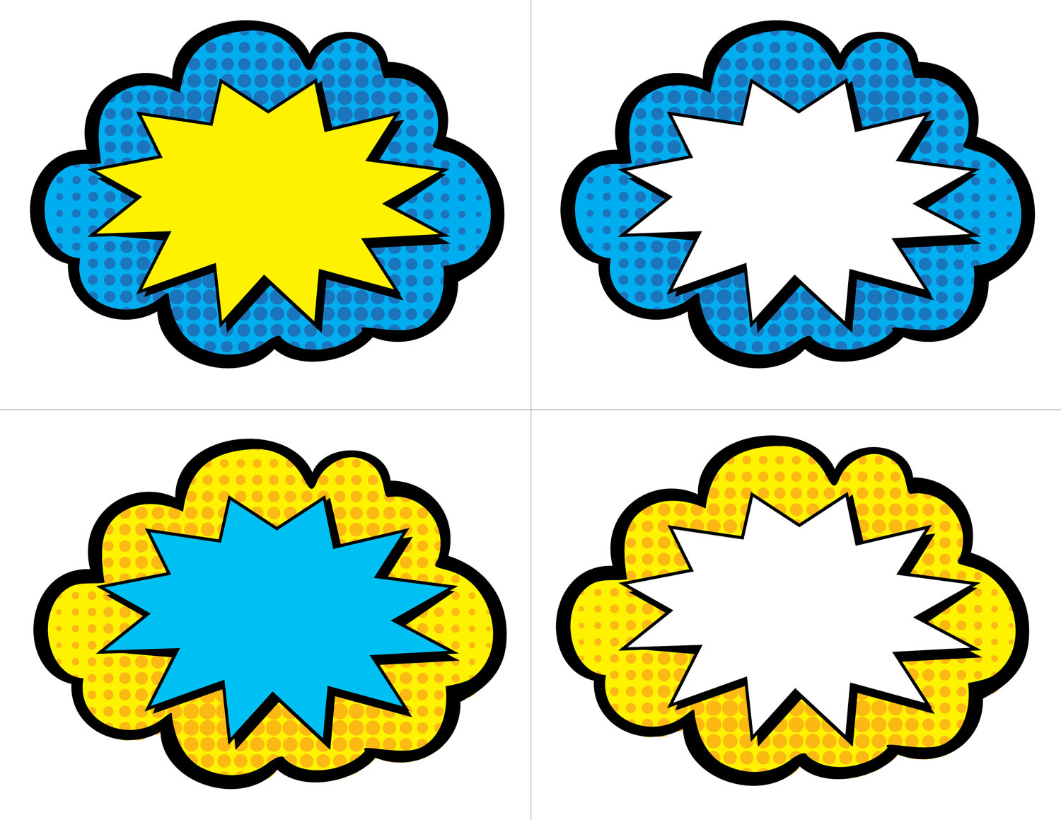 5 Best Images of Giant Superhero Word Bubble Printables ...