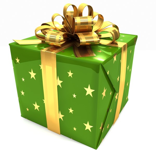 gift red green blue 3d model