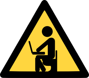 Laptop User Sign Clip Art - vector clip art online ...