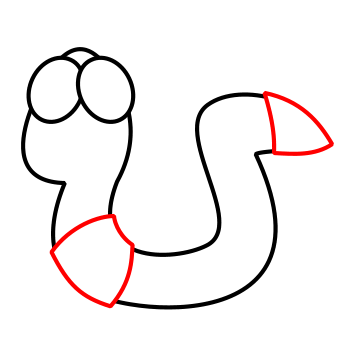 Drawing a cartoon worm