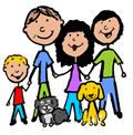 Stick Figure Family Clipart
