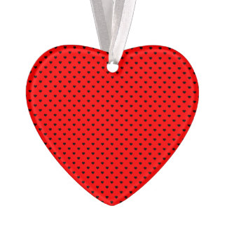 Red Heart Black Background Ornaments & Keepsake Ornaments | Zazzle