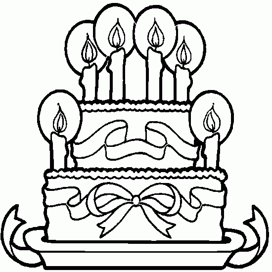 Birthday Cake- Line Drawing - ClipArt Best