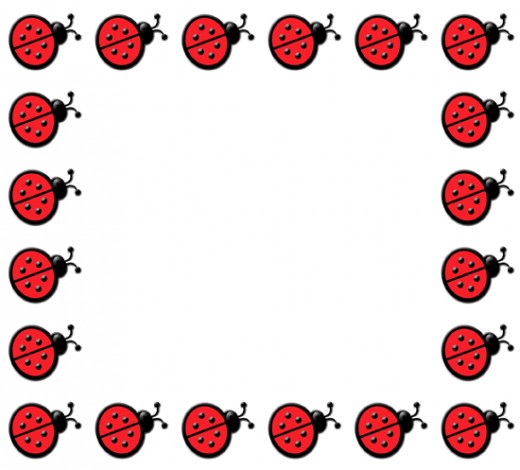 Ladybug border clipart
