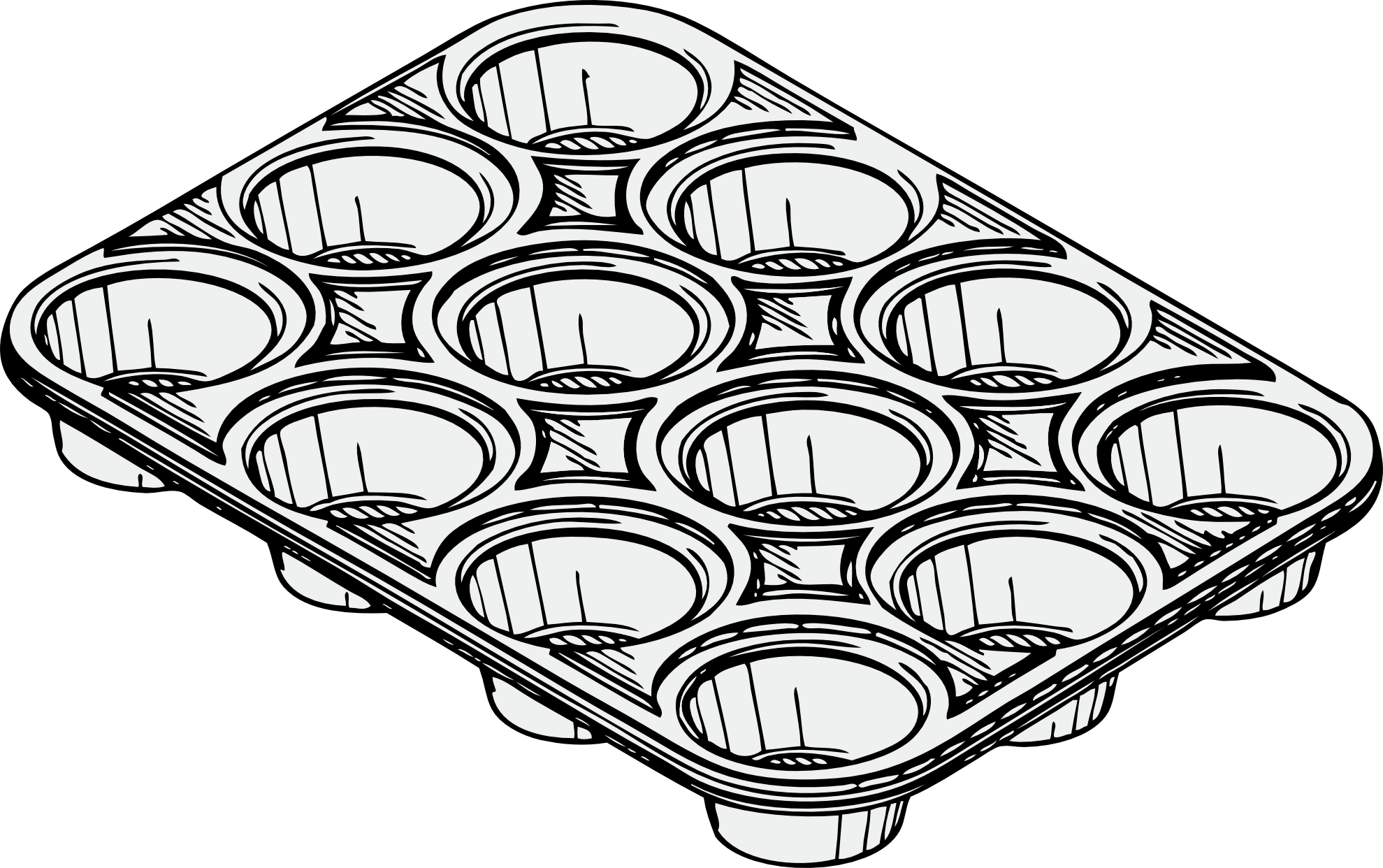 Muffin pan clipart