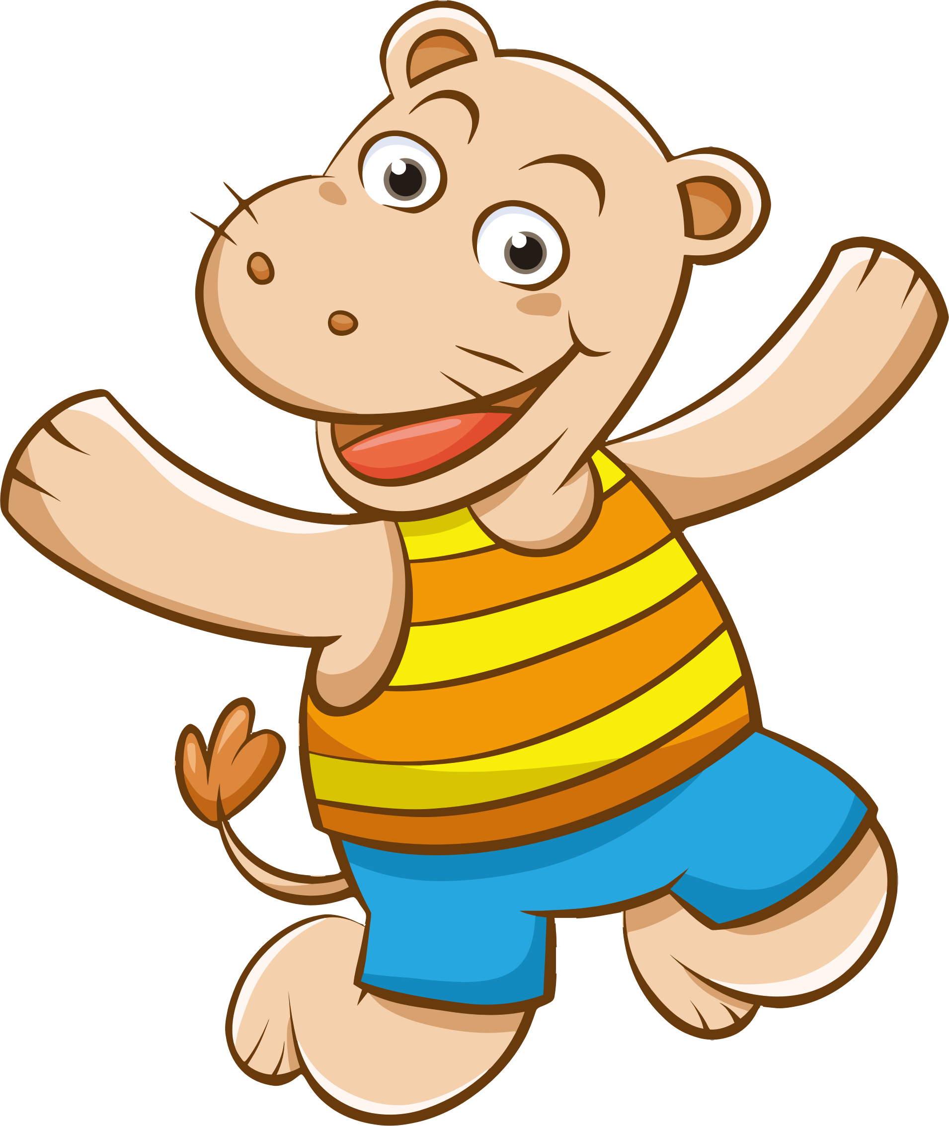 Clipart - Cartoon Hippo