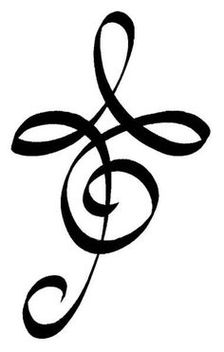 Treble Clef Peace Sign Tattoo Clipart - Free to use Clip Art Resource