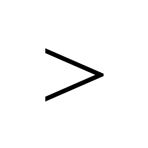 greater-than sign | Times New Roman, Regular @ Graphemica
