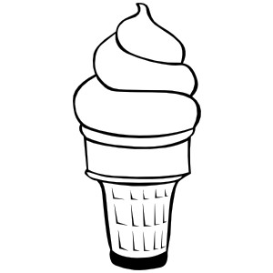Ice cream cone outline clip art