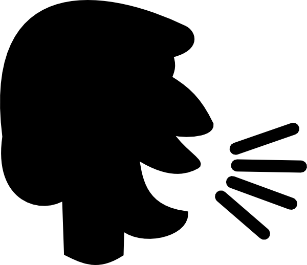 Black people speaking clipart