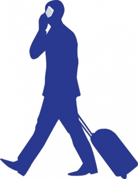 Businessman On Phone clip art | Download free Vector