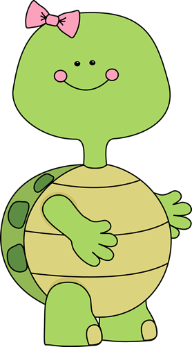 Cute Girl Turtle Clipart