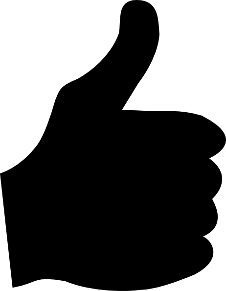 Clipart thumbs up silhouette