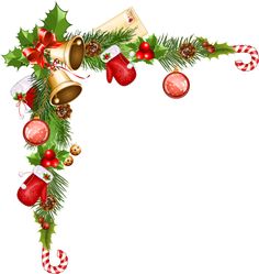 Christmas corner borders clipart