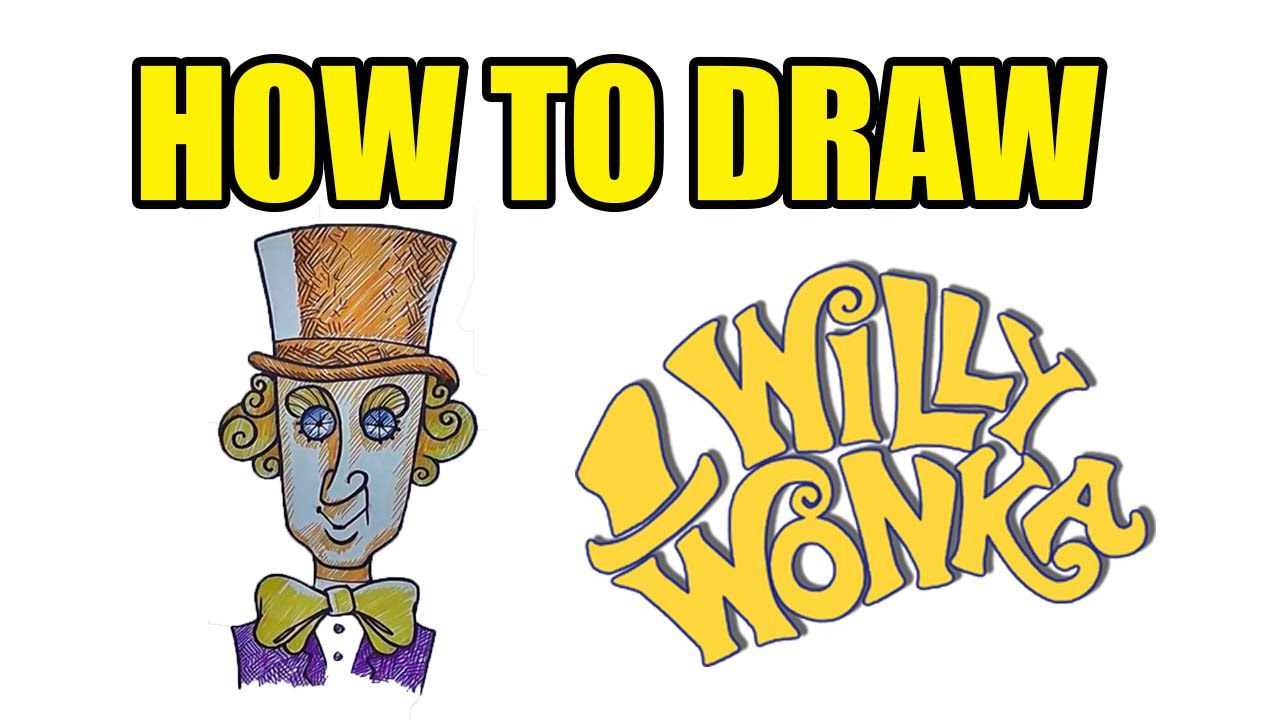 How To Draw Willy Wonka | Step By Step Drawing Lessons - YouTube