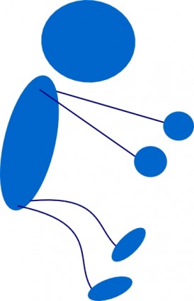 Sitting Blue Stick Man clip art Vector clip art - Free vector for ...