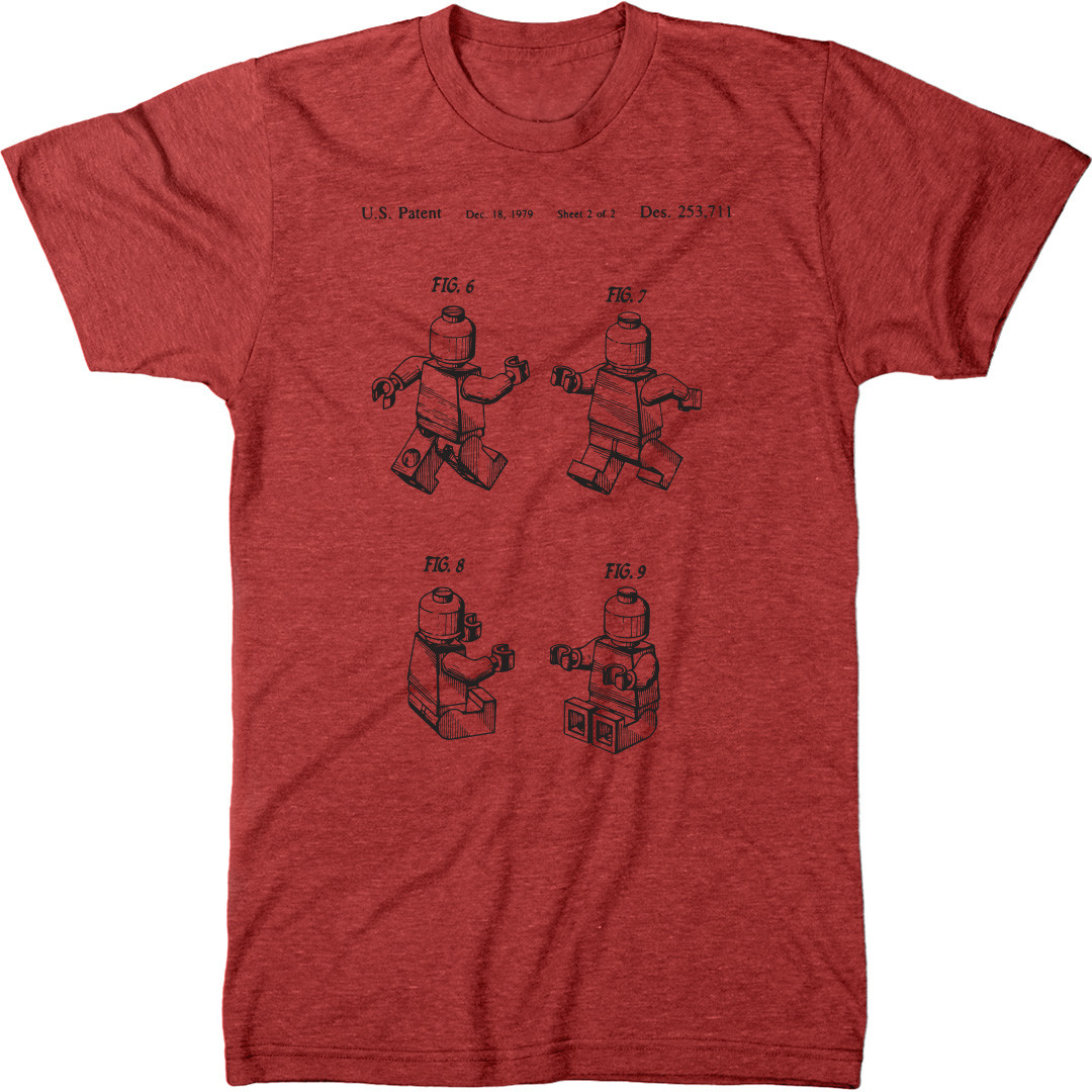 Lego Vintage Patent Sketch Men's Tri-Blend T-Shirt – Trunk Candy