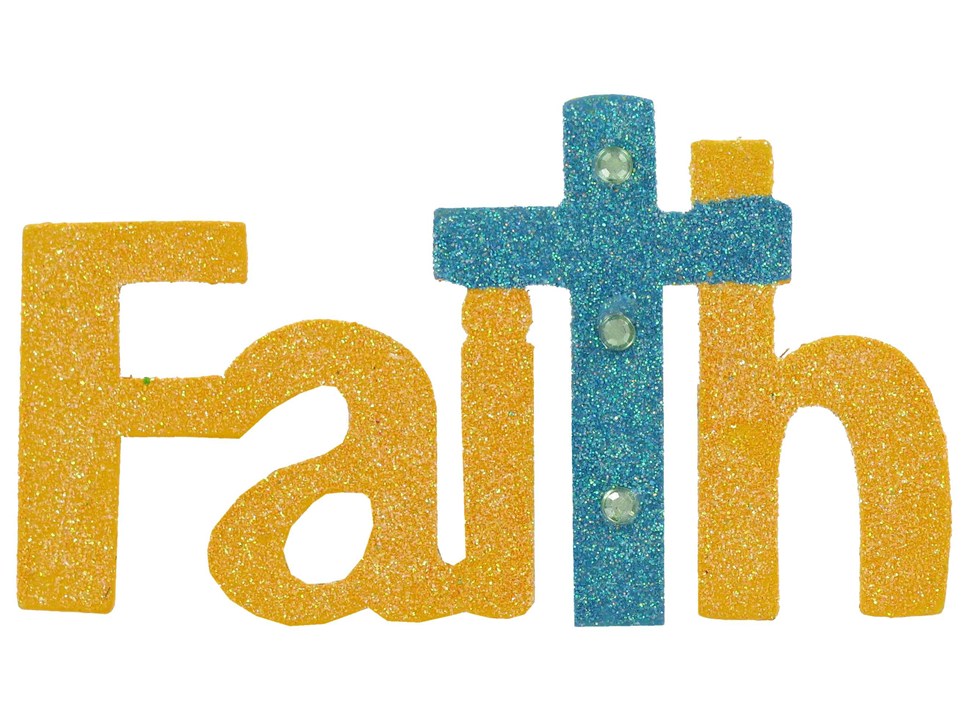 Plaid Faith Glitter & Rhinestone Wood Word | Shop Hobby Lobby