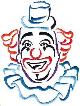 Dakota Collectibles Embroidery Design: Clown Face Outline 7.98 ...