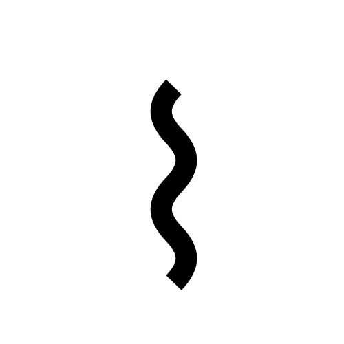 â?? | wavy line | DejaVu Sans, Book @ Graphemica