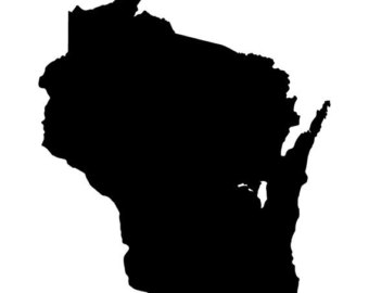 Wisconsin outline | Etsy