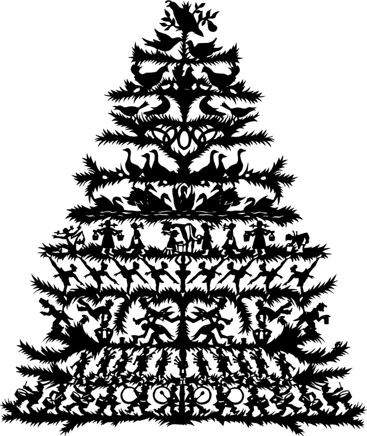 Old world 12 days of christmas clipart