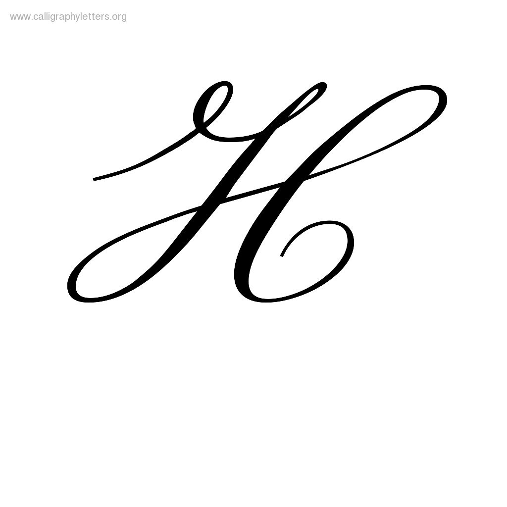 The Letter H In Cursive - Coffemix